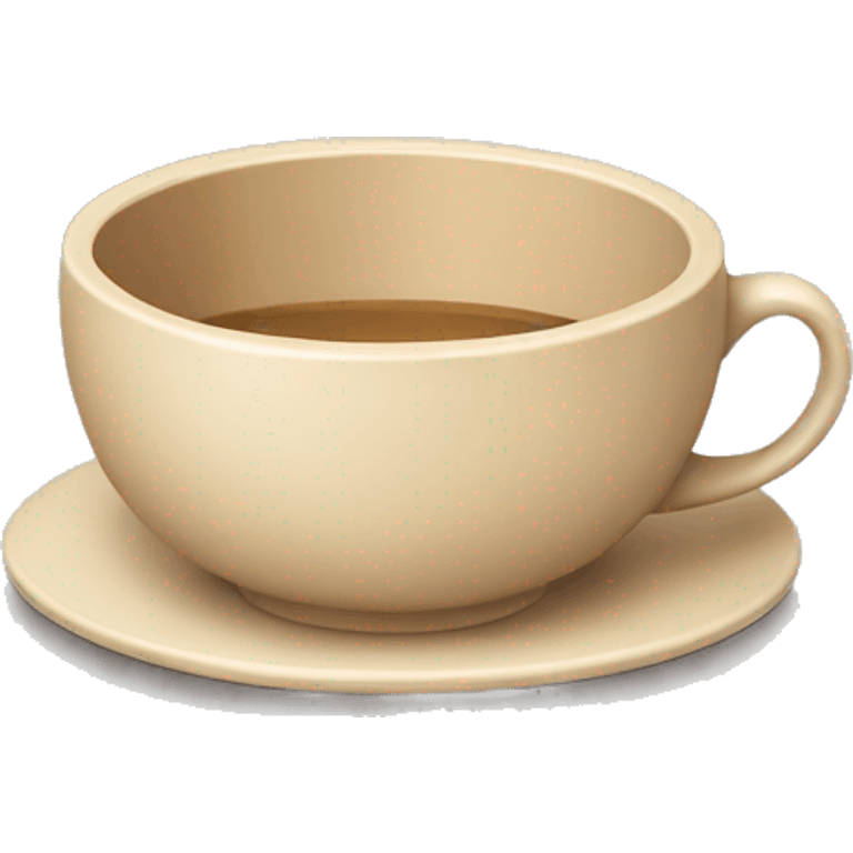 Beige cup and plate  emoji