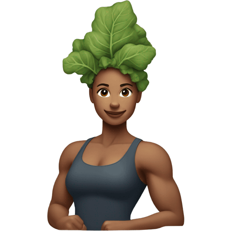 💪🥬👩 emoji