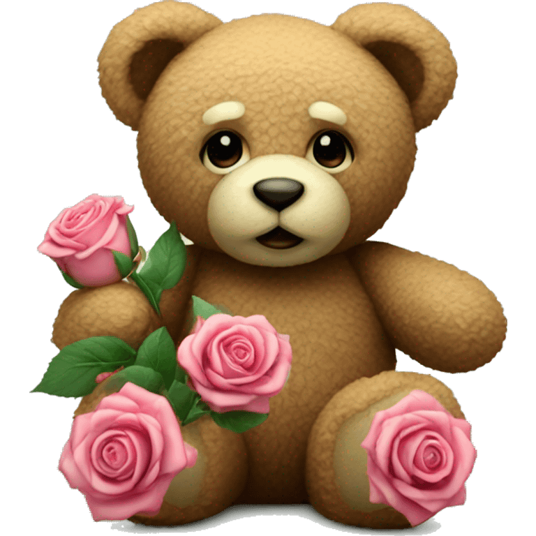 Teddy mit Rosen emoji