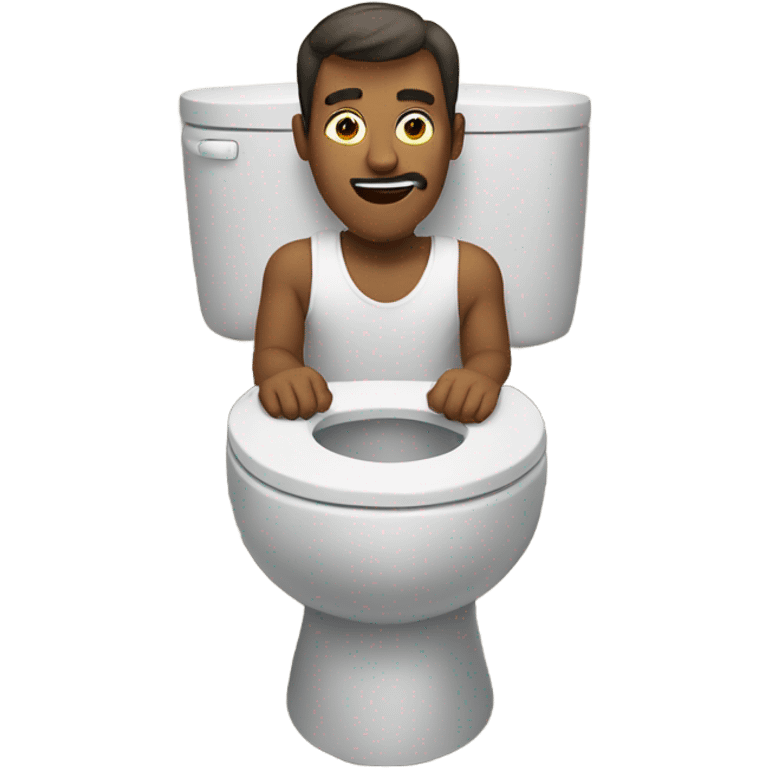 man in a toilet emoji