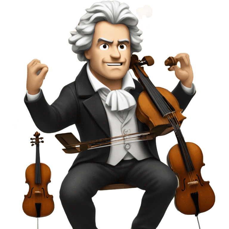 Beethoven explosion banjo cello piano emoji