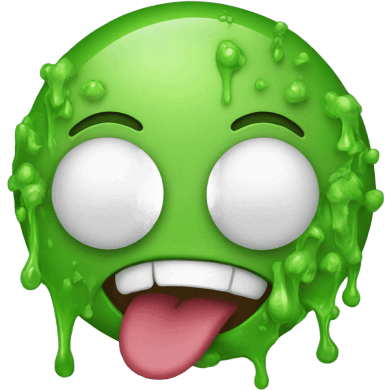 Emoji throwing up vommitting green emoji