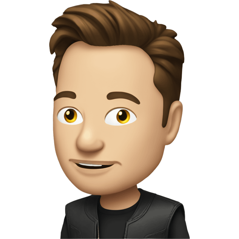 Elon musk with iphon emoji