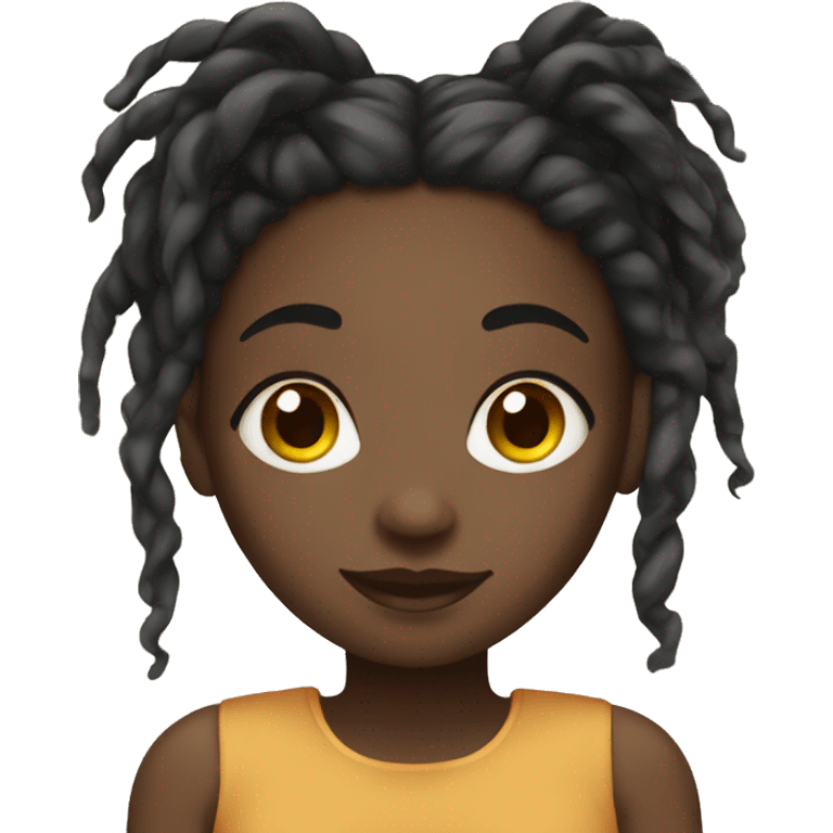 Black girl with locs emoji