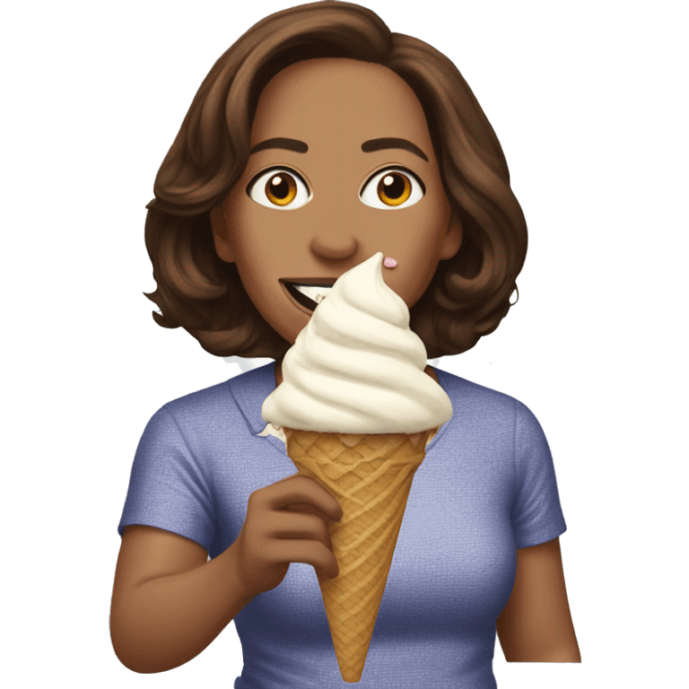 kamala harris eating ice cream emoji