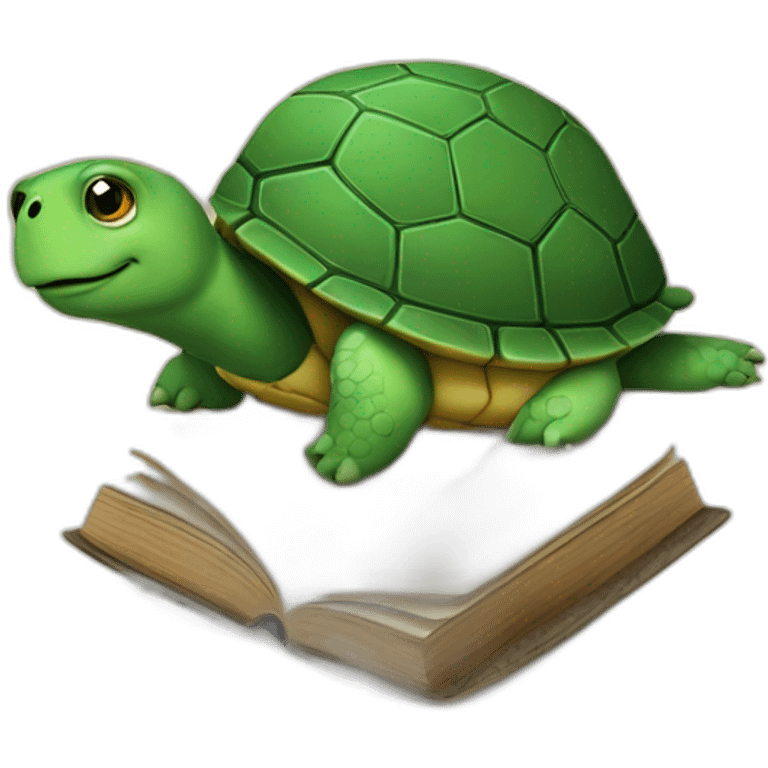 turtle with a book emoji