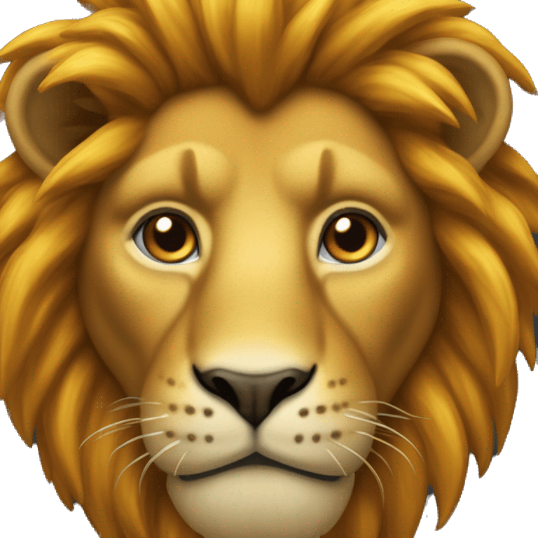 Tête de lion enflammé  emoji