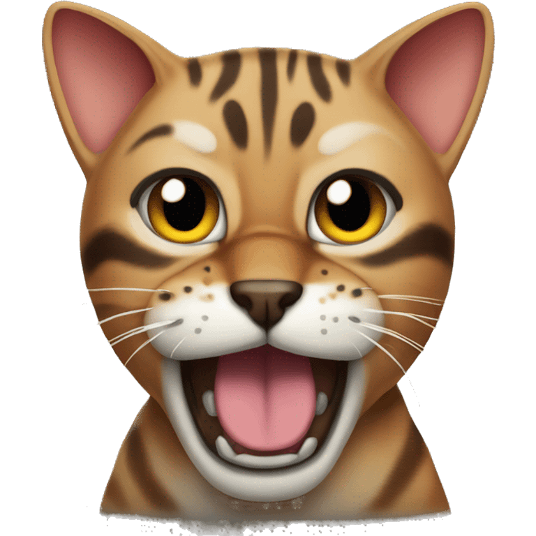 Angry Bengal cat emoji