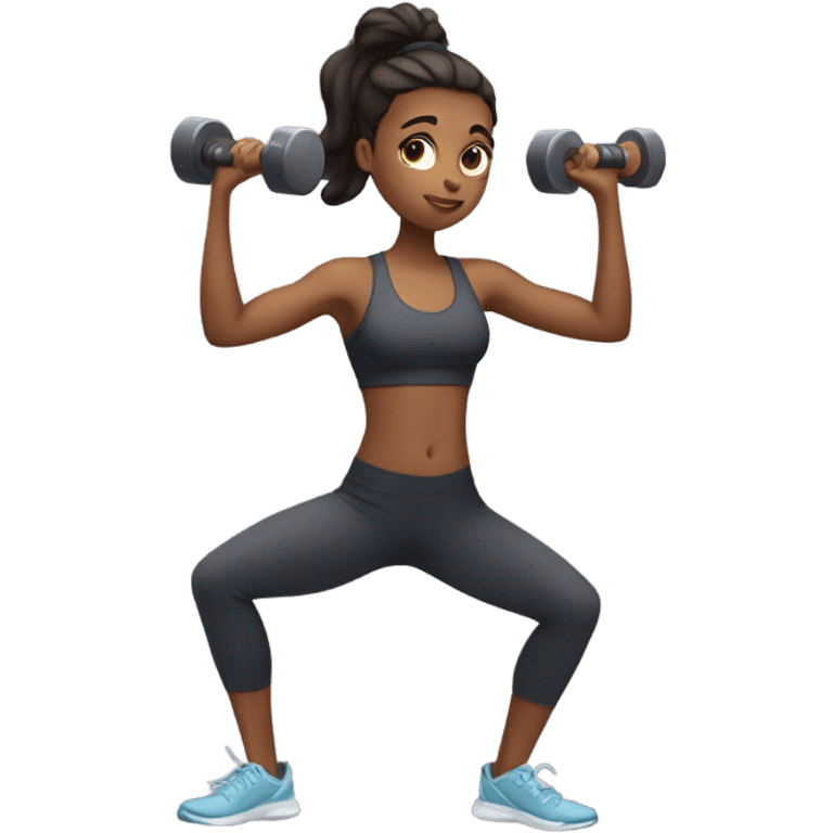 Girl doing exercise  emoji