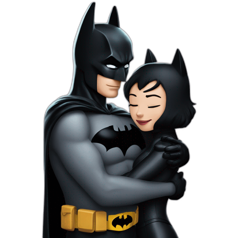 Batman hugs catwoman emoji