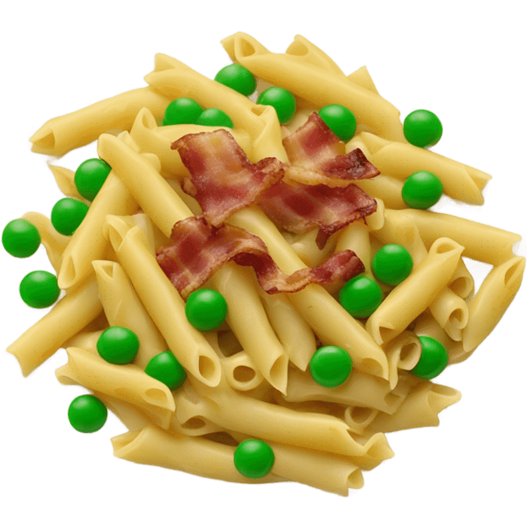 Pasta with peas and bacon emoji