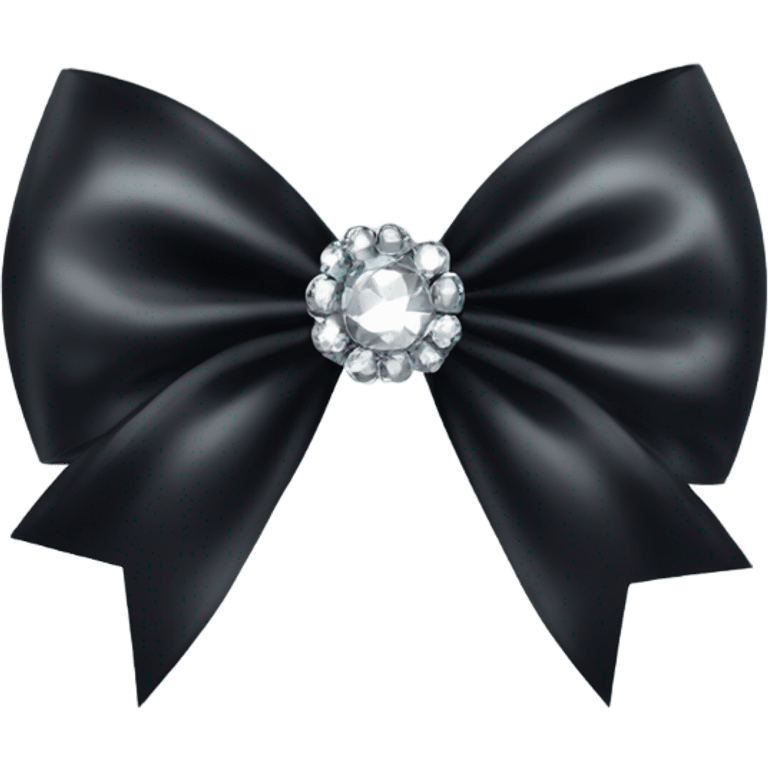 black silk bow with diamons emoji