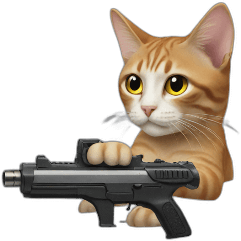 Cat gun emoji