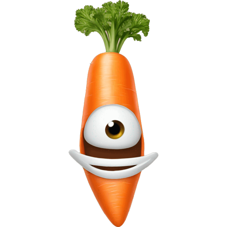 Make a carrot with loe eyes emoji