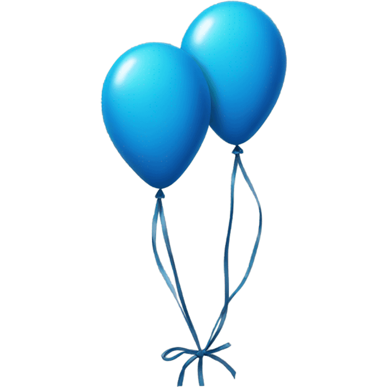 Two balloons one black one blue together emoji