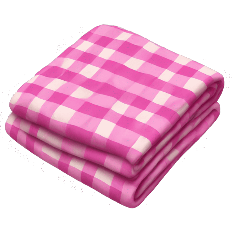 Pink plaid blanket  emoji