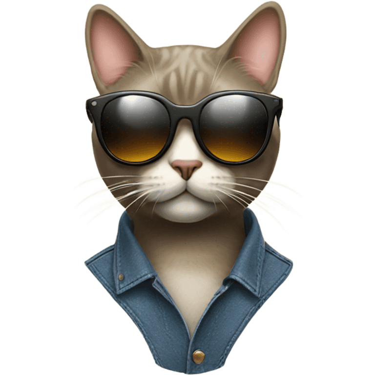 Cat with sunglasses emoji