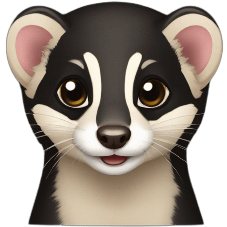 Black sable ferret emoji