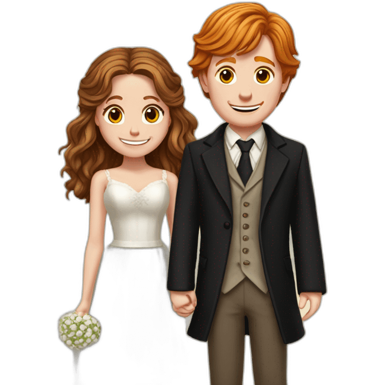 Ron Weasley and Hermione Granger just married emoji