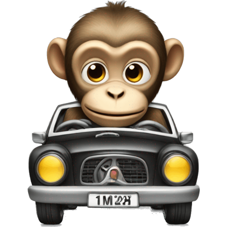 Monkey in a car emoji