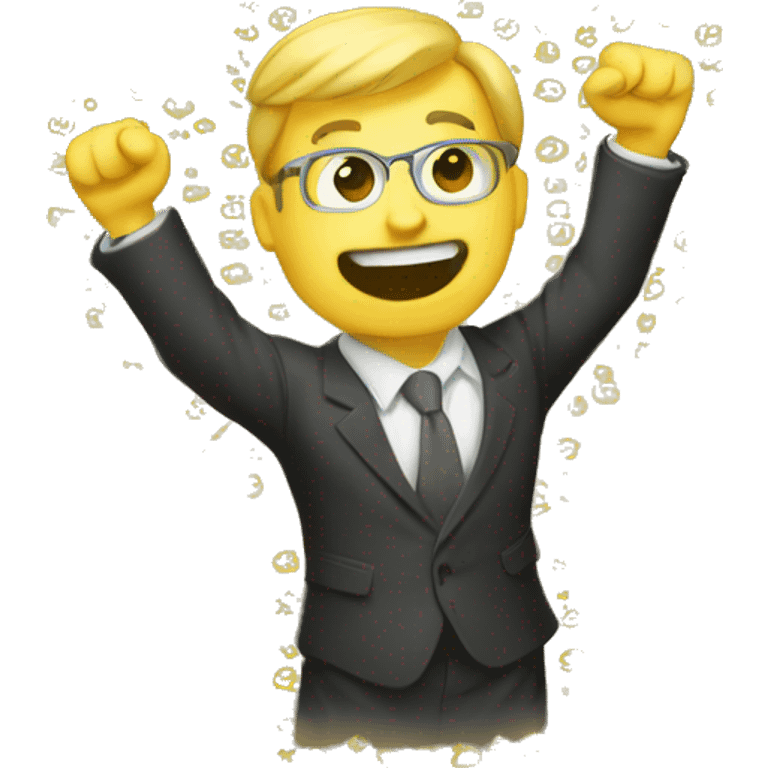 An escalating graphic, representing succes emoji