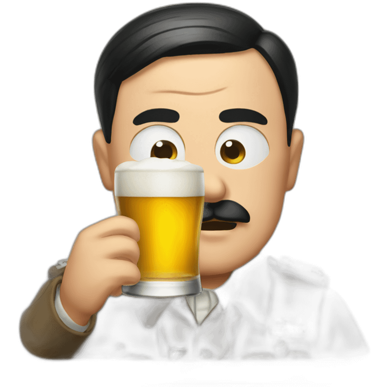 hitler drinking a beer emoji