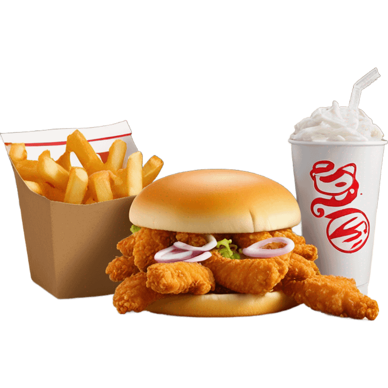 raising canes box combo with soda emoji