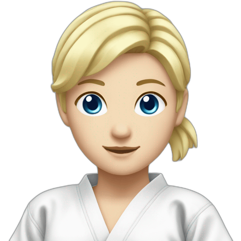 judoka-girl-blond-short hair-blue eyes emoji