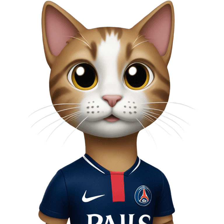 Cat with psg jersey emoji