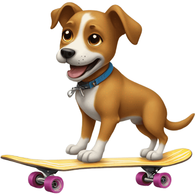 Dog in a skateboard  emoji