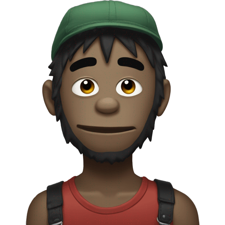 A single emoji of Gorillaz member 2-D  emoji