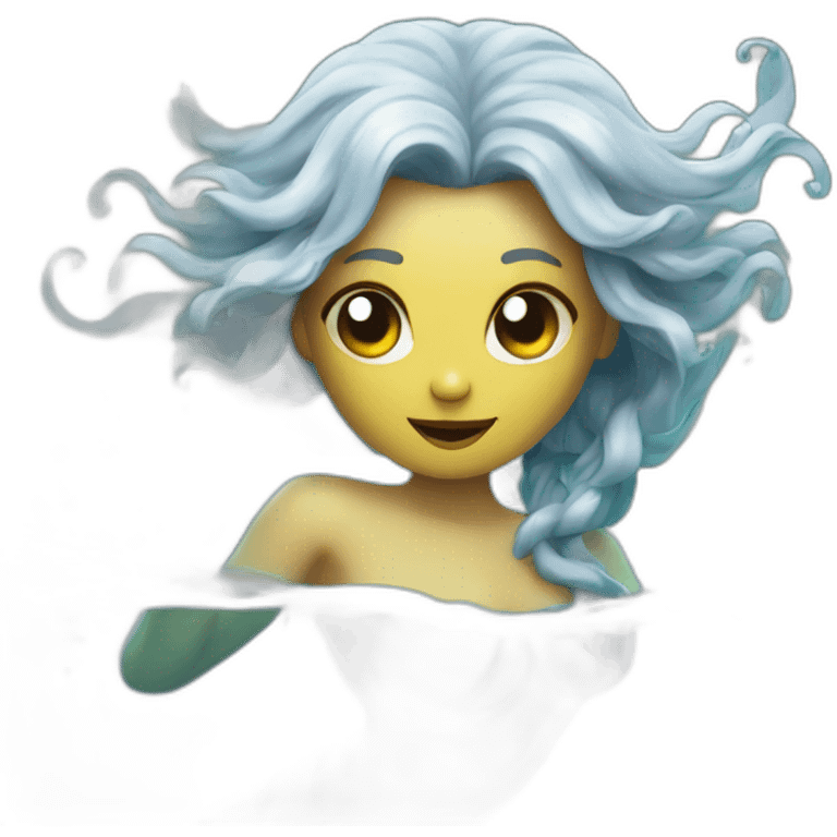 siren (evil mythical creature) swimming emoji