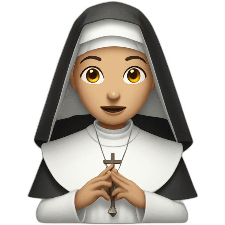 Nun-conjuring emoji