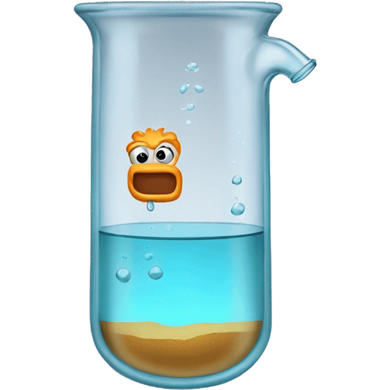 beaker clear water with drain emoji