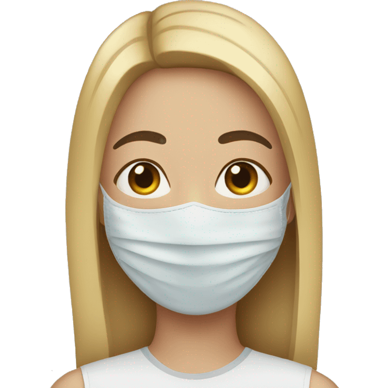 GIRL with mask on emoji