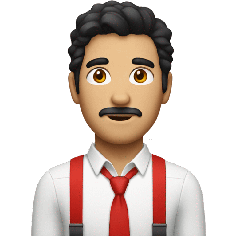  man with black hair and red suspenders  emoji