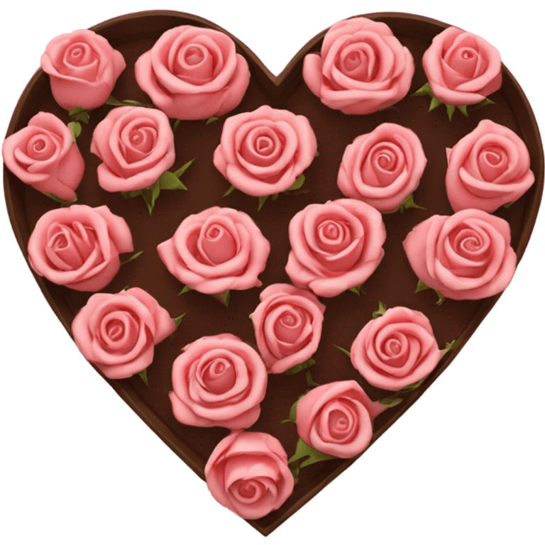 roses and chocolate in a heart box emoji