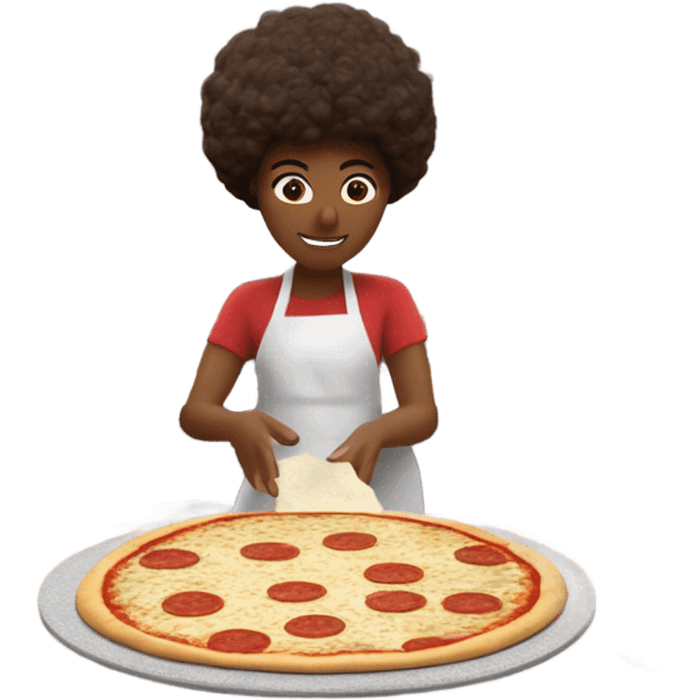 Making a pizza emoji