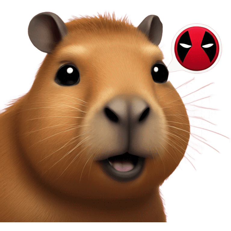 Capybara with Deadpool on it emoji