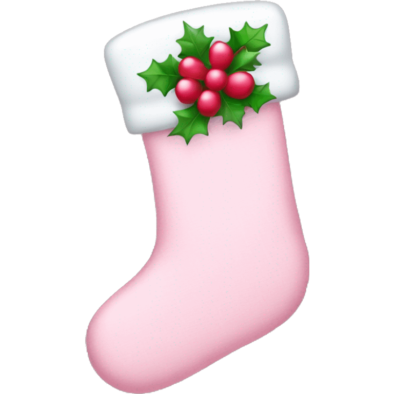 Light Pink Christmas stocking emoji