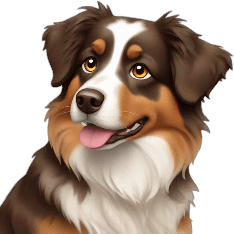 brown and tan australian shepherd emoji