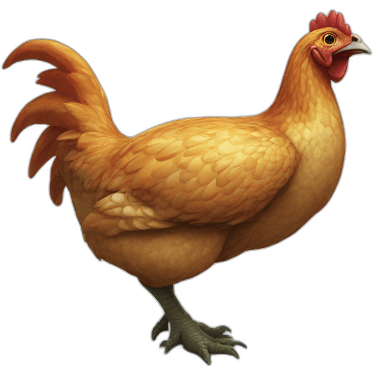 poulet sur dinosaures emoji