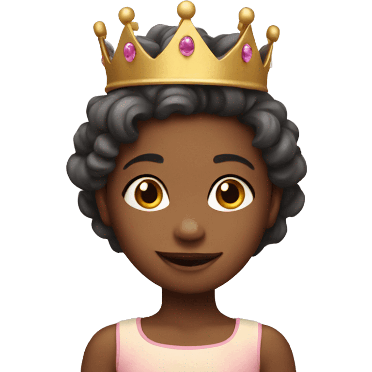 5 year old girl with crown emoji