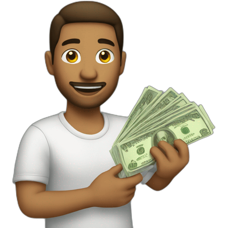 Man holding money Gif emoji