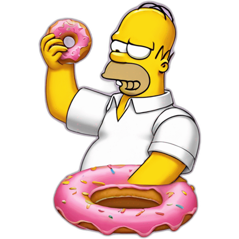 homer simpson and donut emoji