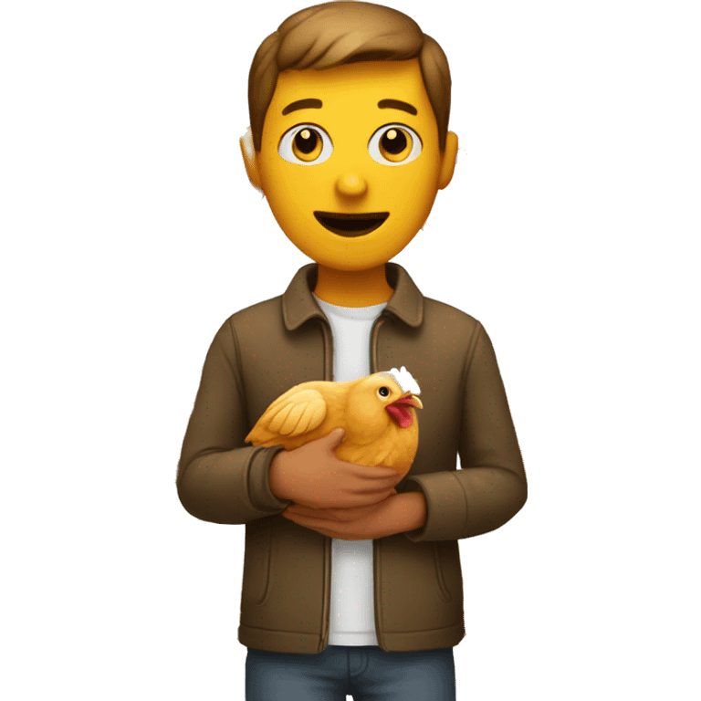 person with chicken emoji