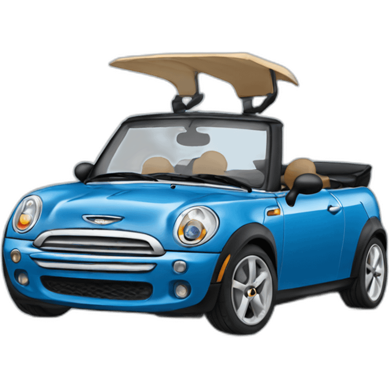 blue convertible mini cooper emoji