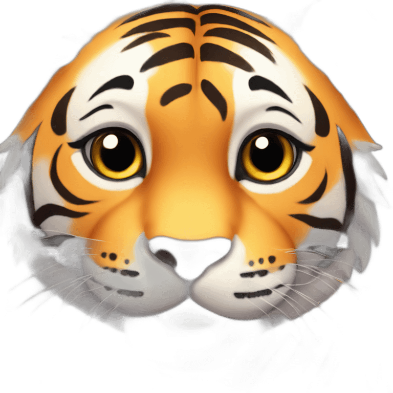 cute little tiger chubby emoji