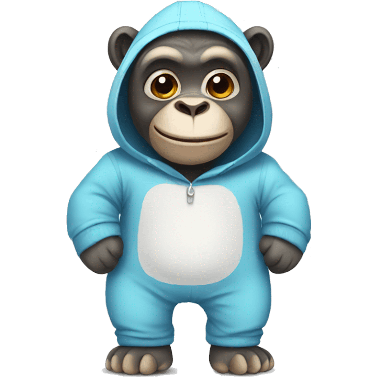 Cute Gorilla Wearing A Onesie emoji