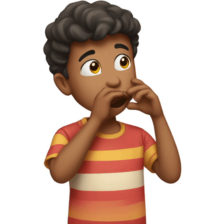 a person blowing kisses with a heartfelt expression emoji